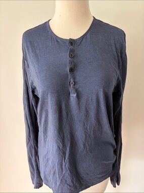 John Varvatos Blue Henley